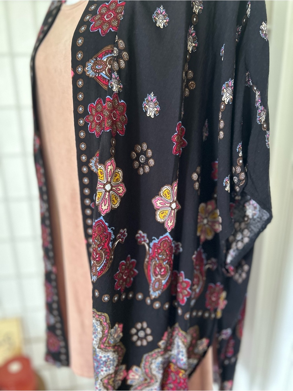 Filly Flair Boho Kimono & Lace Back Tunic Tank 2-Piece Bundle - Picture 7 of 9